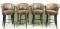 LOT OF FOUR SWAIN LEATHER BARSTOOLS