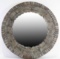ROUND GRAY WASHED WOODEN MIRROR