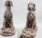 LOT OF TWO CAST IRON HUNTING DOG SCULPTURES
