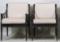 PAIR OF CAST ALUMINUM PATIO ARMCHAIRS