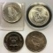 SET OF FOUR - ONE TROY OZ SILVER COINS (4OZ TOTAL)