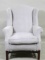 GRAY WING BACK CHAIR