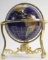 WORLD GLOBE INLAID WITH SEMI-PRECIOUS STONE