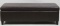 BROWN LEATHER BENCH WITH STORAGE