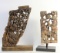 TWO ANTIQUE CHINESE WOOD CARVED RELIEF FRAGMENTS