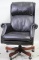 BLACK LEATHER DESK ARMCHAIR