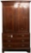 CIRCA 1880's GEORGIAN STYLE MAHOGANY LINEN PRESS