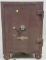 ANTIQUE VICTOR STEEL SAFE ON CASTERS