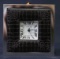 CARTIER STAINLESS STEEL TRAVEL CLOCK