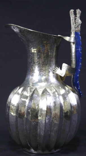 SILVER ON COPPER WATER PITCHER
