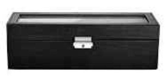 JBW FIVE WATCH BLACK LEATHER CASE