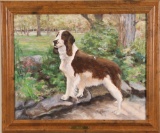 PETERS MOWEN WELSH SPRINGER SPANIEL OIL ON CANVAS