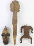 LOT OF THREE AFRICAN SCULPTURES