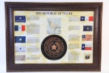 REPUBLIC OF TEXAS POSTER IN SHADOWBOX FRAME