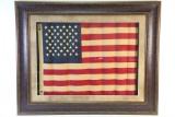 EMBROIDERED & STITCHED CANVAS AMERICAN FLAG