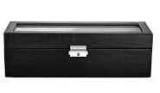 JBW FIVE WATCH BLACK LEATHER CASE
