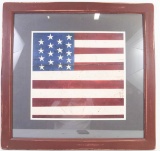 EMBROIDERED & STITCHED CANVAS AMERICAN FLAG