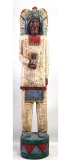 R. GALLAGERS CARVED NATIVE AMERICAN CIGAR STORE