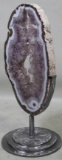 AMETHYST GEODE SLICE ON STAND