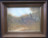ARTURO MERCADO THREE QUAIL WATERCOLOR PAINTING
