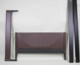 CONTEMPORARY QUEEN SIZE BROWN LEATHER BED