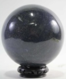 26 POUND BLUE JASPER SPHERE WIH GOLD FLECKS