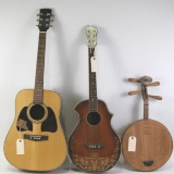 SET OF THREE ACOUSTIC GUITARS