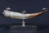 COW HORN CANDLE HOLDER