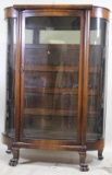CIRCA 1900 AMERICAN TIGER OAK DISPLAY CABINET