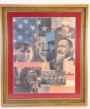 SET OF THREE FRAMED POLITICAL POSTERS