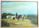 TWO COWBOYS AND HORSES GICLEE BY LEE HERRING