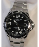 STUHRLING AQUADIVER 43MM QUARTZ BLACK WATCH