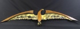 FOLK ART WOOD AND METAL EAGLE