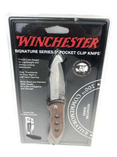 WINCHESTER SIGNATURE SERIES POCKET CLIP KNIFE NEW