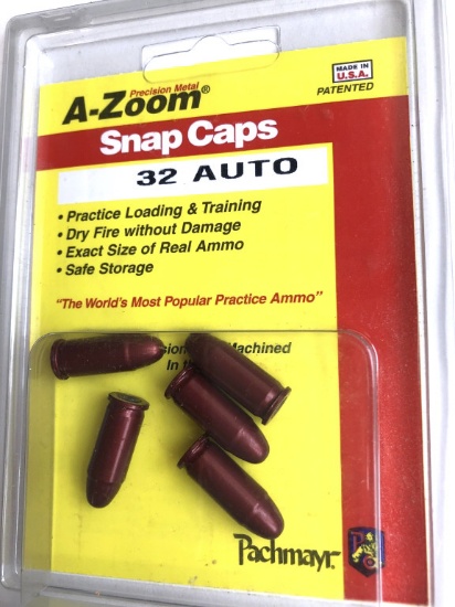 PACHMAYR A-ZOOM SNAP CAPS NEW IN PKG .32 AUTO