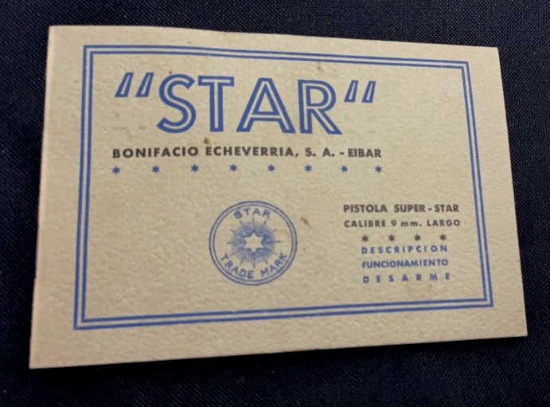 STAR MODEL SUPER 9MM MANUAL IN SPANISH