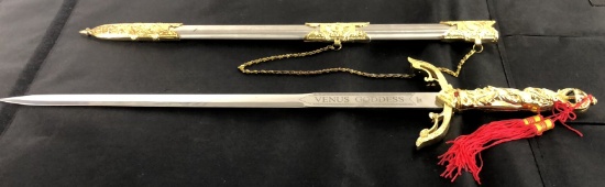 28" VENUS GODDESS FANTASY SWORD WITH SCABBARD