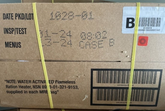CASE (B) SOPAKCO MRE'S EMERGENCY MEALS