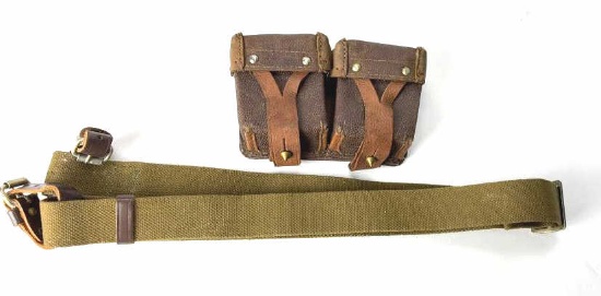 ORIGINAL RUSSIAN MOSIN NAGANT SLING & AMMO POUCH