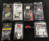 LOT (7) AR-15 TRIGGERS, MOST NEW IN PKG.