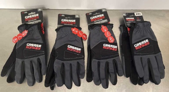 (4) GREASE MONKEY UTILTY GLOVES SIZE XL