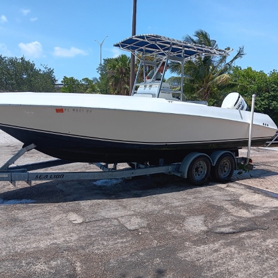 1993 FOUNTAIN 25 CENTER CONSOLE WITH TRAILER