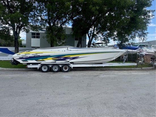 2000 NORDIC FLAME 35 PERFORMANCE BOAT WITH TRAILER