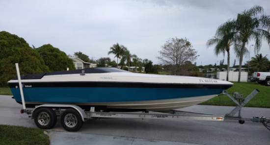 1989 SCARAB 21' BOAT WITH TRAILER