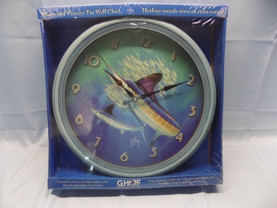 GUY HARVEY 15IN MARLIN WALL CLOCK