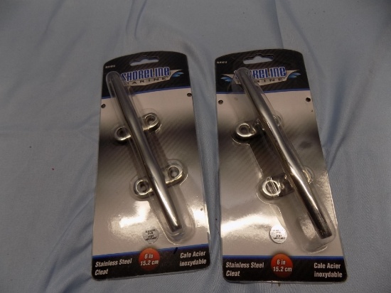TWO 6IN STAINLESS STEEL CLEATS