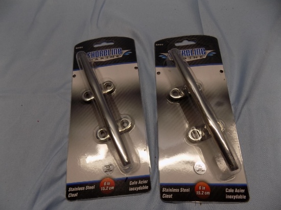 TWO 6IN STAINLESS STEEL CLEATS