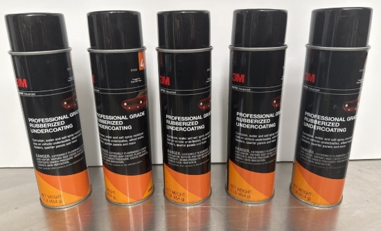 (5)16OZ 3M PROFESSIONAL RUBBERIZED UNDERCOATING