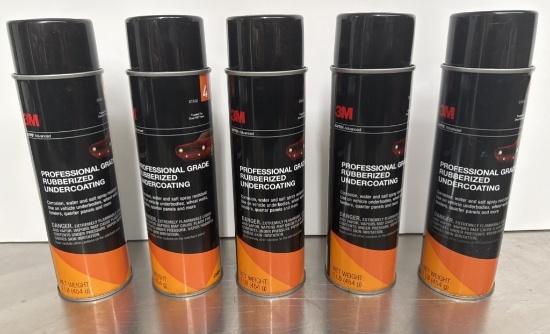 (5)16OZ 3M PROFESSIONAL RUBBERIZED UNDERCOATING