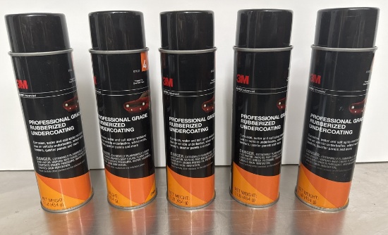 (5)16OZ 3M PROFESSIONAL RUBBERIZED UNDERCOATING